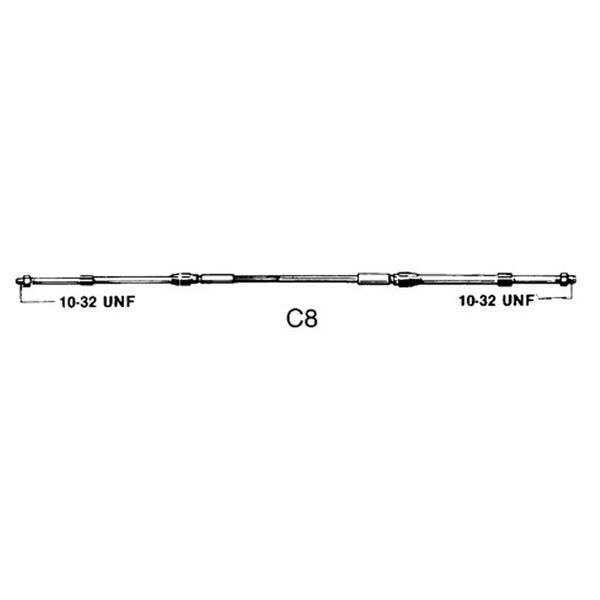 Ultraflex C8 33C Type Control Cable 6ft