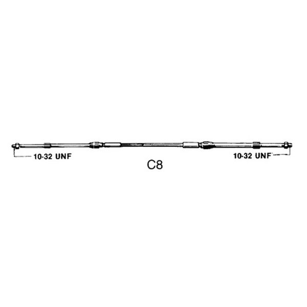 Ultraflex C8 33C Type Control Cable 7ft