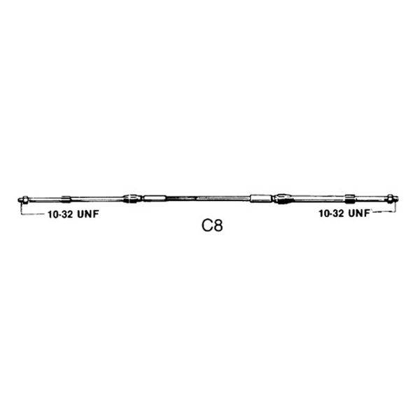 Ultraflex C8 33C Type Control Cable 8ft