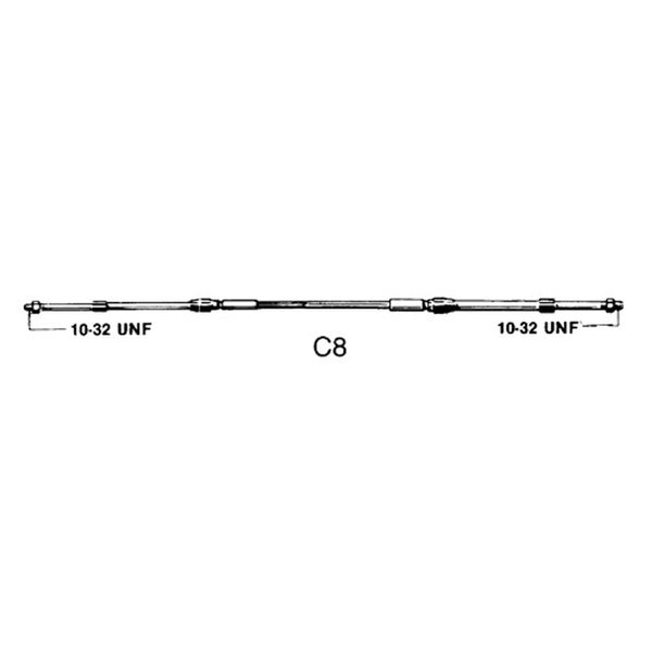 Ultraflex C8 33C Type Control Cable 10ft