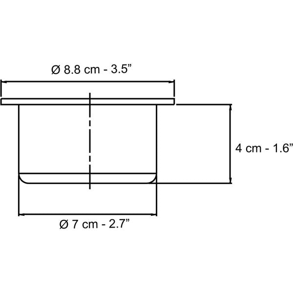 Ultraflex Recessed Bulkhead Support for B14 Cable