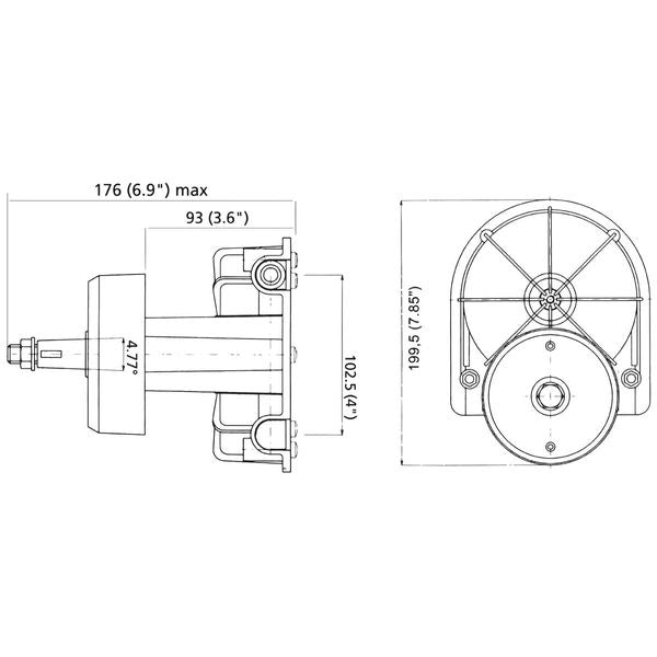 Ultraflex T85 Rotary Steering Helm with White Bezel