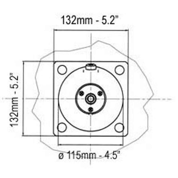 Ultraflex X64 Square Flange to Fit Hydraulic Helm