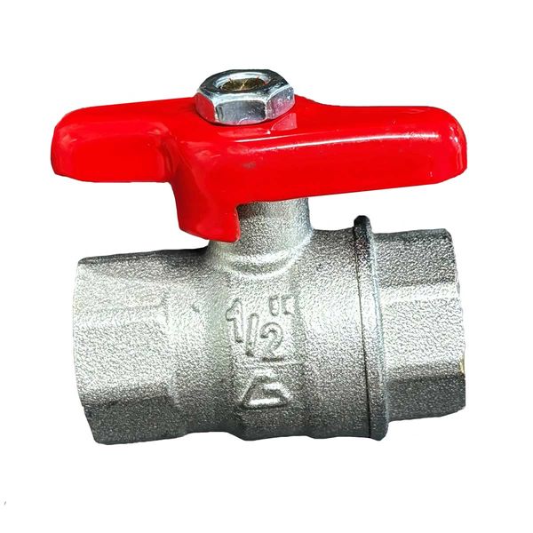 Maestrini Brass Tee Handle Ball Valve (1/2" BSP Female)