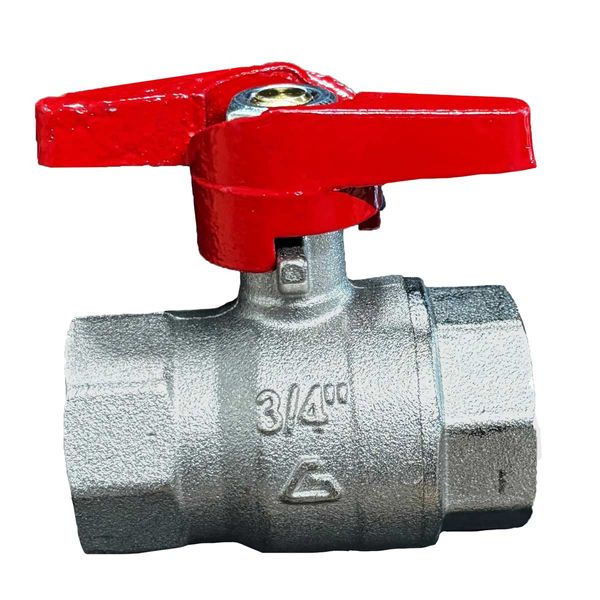 Maestrini Brass Tee Handle Ball Valve (3/4" BSP Female)