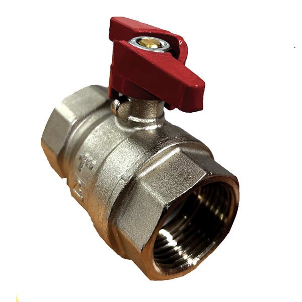 Maestrini Brass Tee Handle Ball Valve (1" BSP Female)