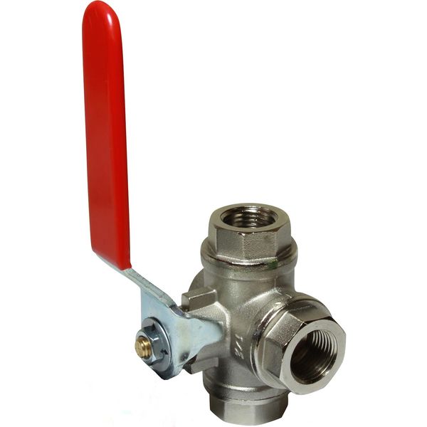 Maestrini Brass Reduced Passage L Port Valve (1/2" BSP)