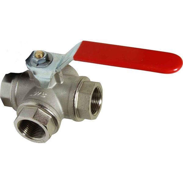 Maestrini Brass Reduced Passage L Port Valve (3/4" BSP)