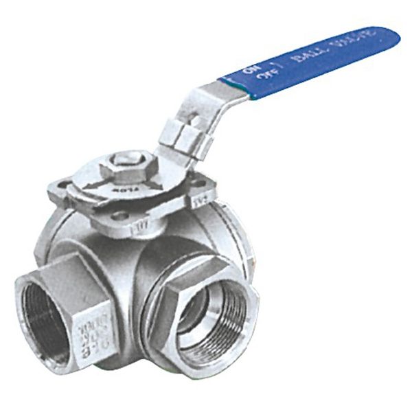 Osculati Stainless Steel T Port Valve (2" BSP Female Ports)