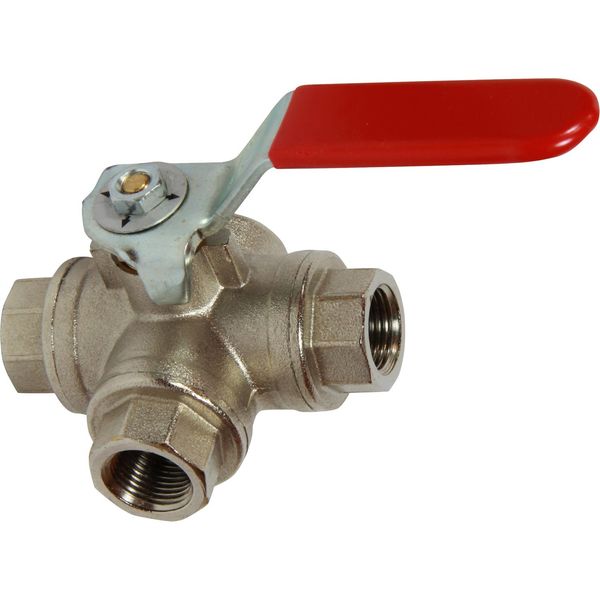 Maestrini Brass Reduced Passage T Port Valve (3/8" BSP)