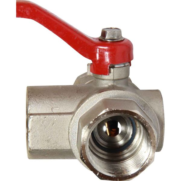 Maestrini Brass Full Bore T Port Valve (1" BSP)