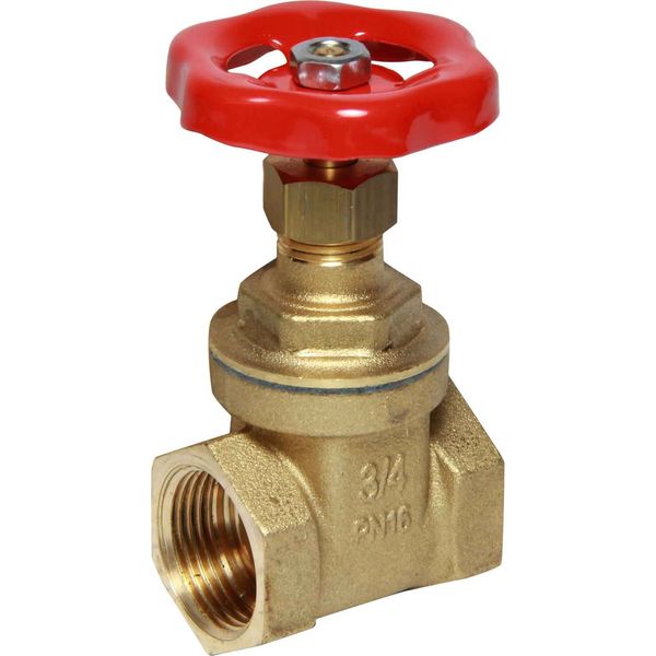 Maestrini Brass Gate Valve with Brass Body (3/4" BSP Female)