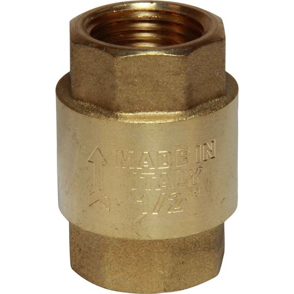 Maestrini Brass Inline Spring Check Valve (1/2" BSP Female)