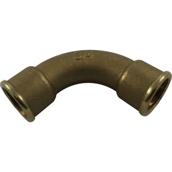 Maestrini Brass Swept 90 Degree Elbow (Female Ports / 3/4" BSP)