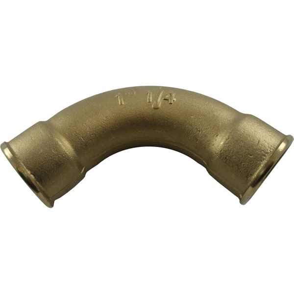 Maestrini Brass Swept 90 Degree Elbow (Female Ports / 1-1/4" BSP)