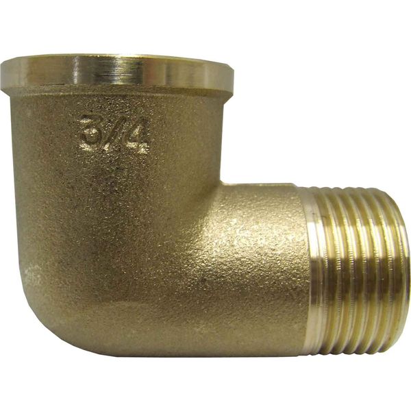 Maestrini Brass Compact 90° Elbow (3/4" BSPT Male / BSP Female)