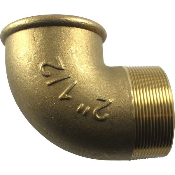 Maestrini Brass Compact 90° Elbow (2-1/2" BSPT Male / BSP Female)