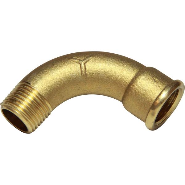 Maestrini Brass Swept 90° Elbow (1/2" BSPT Male/BSP Female)