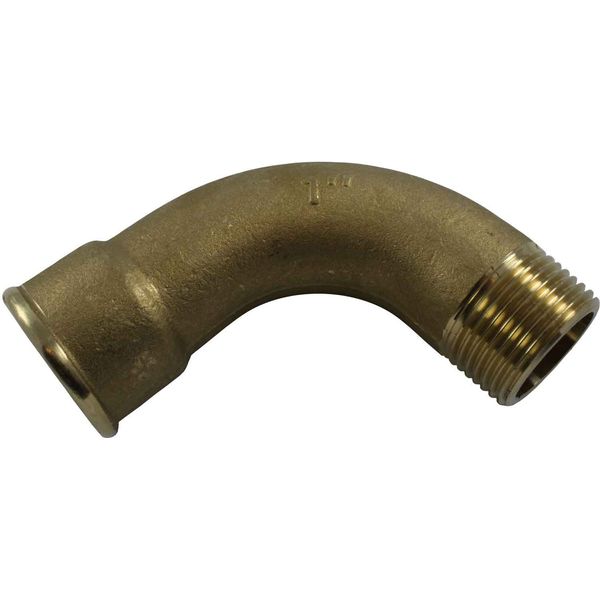 Maestrini Brass Swept 90° Elbow (1" BSPT Male/BSP Female)