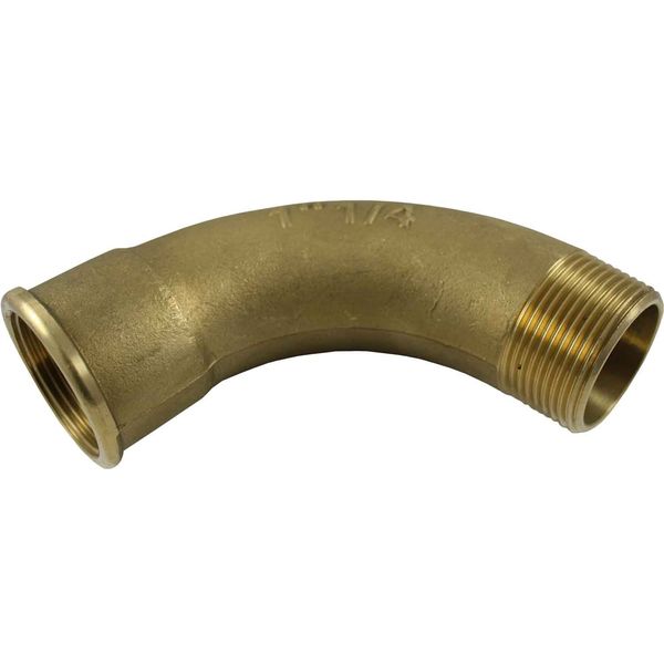 Maestrini Brass Swept 90° Elbow (1-1/4" BSPT Male/BSP Female)