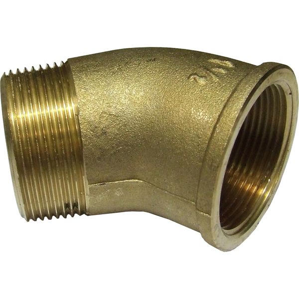 Maestrini Brass Compact 45° Elbow (1-1/2" BSPT Male / BSP Female)