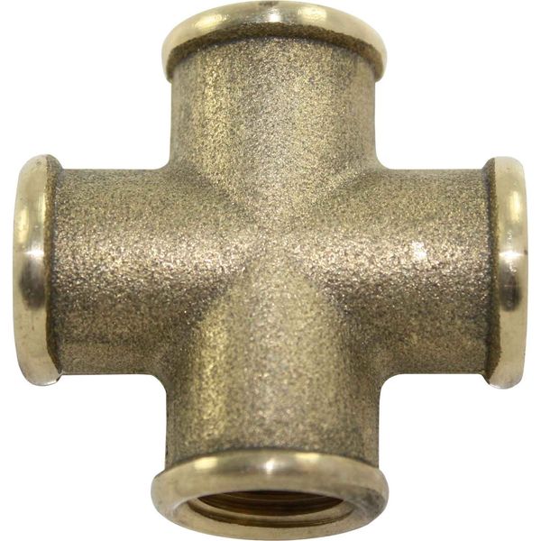 Maestrini Brass Equal Cross Fitting (1/4" BSP Female)