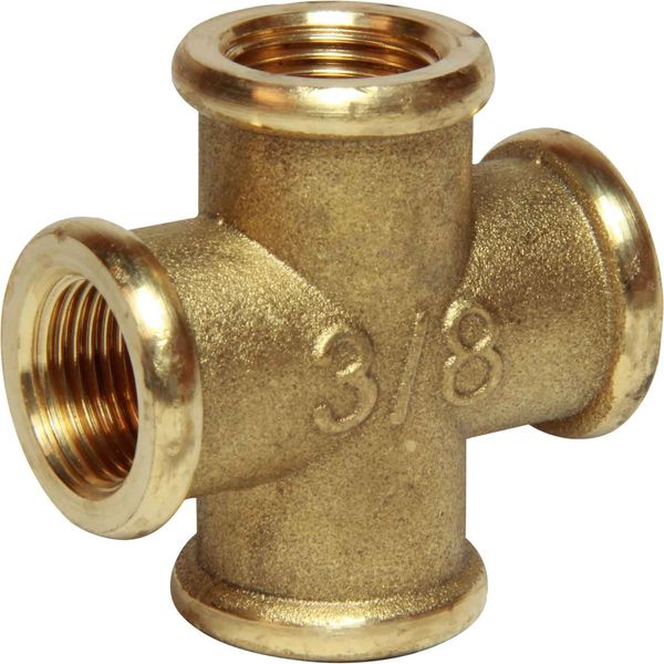 Maestrini Brass Equal Cross Fitting (3/8" BSP Female)