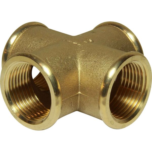 Maestrini Brass Equal Cross Fitting (1" BSP Female)