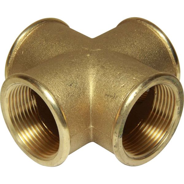 Maestrini Brass Equal Cross Fitting (1-1/4" BSP Female)