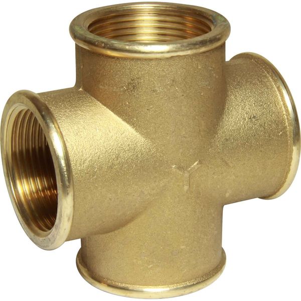 Maestrini Brass Equal Cross Fitting (1-1/4" BSP Female)