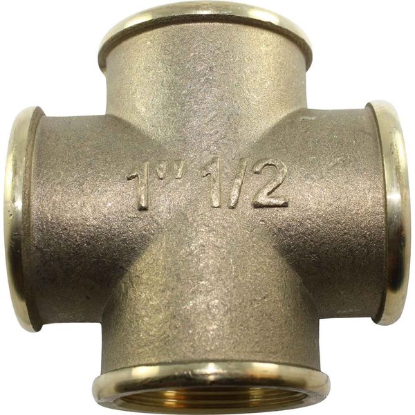 Maestrini Brass Equal Cross Fitting (1-1/2" BSP Female)