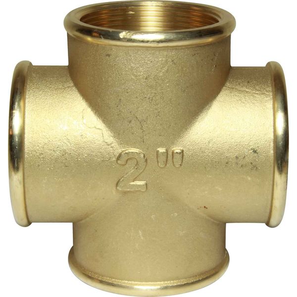 Maestrini Brass Equal Cross Fitting (2" BSP Female)