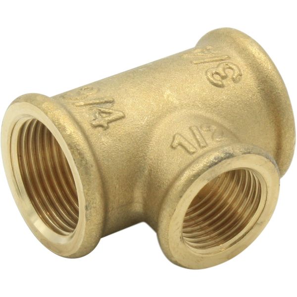 Maestrini Brass Unequal Tee Fitting (3/4" x 1/2" BSP Female)