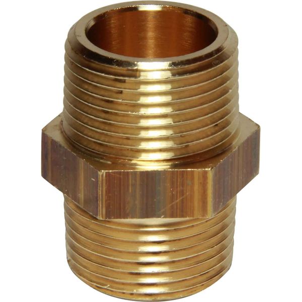 Maestrini Brass Equal Nipple (3/4" BSPT Male)