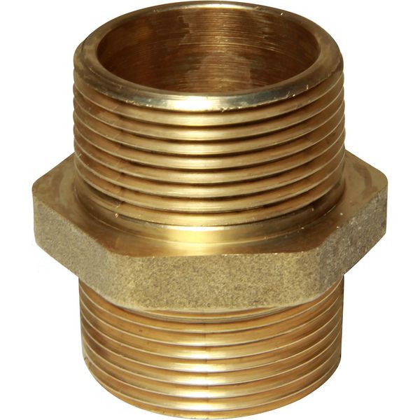 Maestrini Brass Equal Nipple (1-1/4" BSPT Male)