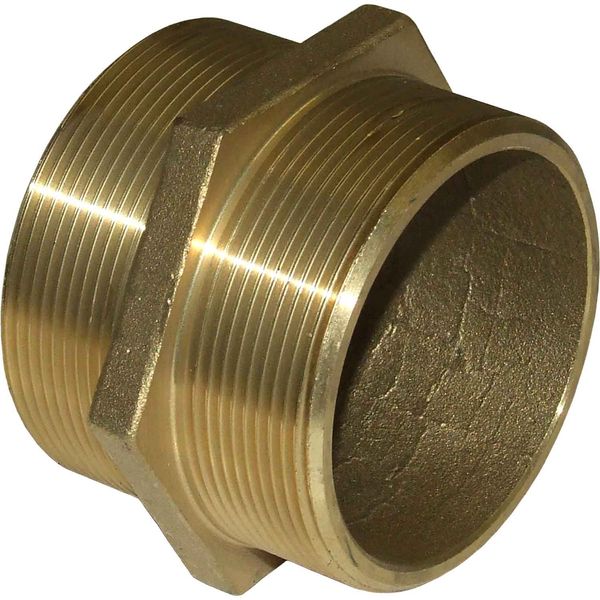 Maestrini Brass Equal Nipple (2-1/2" BSPT Male)