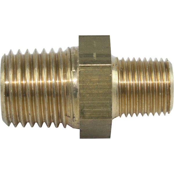 Maestrini Brass Reducing Nipple (1/4" BSPT Male to 1/8" BSPT Male)