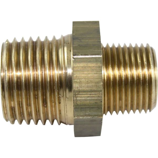 Maestrini Brass Reducing Nipple (1/2" BSPT Male to 3/8" BSPT Male)