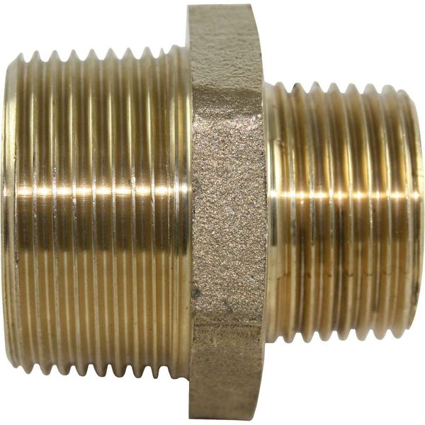 Maestrini Brass Reducing Nipple (1-1/4" BSPT Male to 1" BSPT Male)