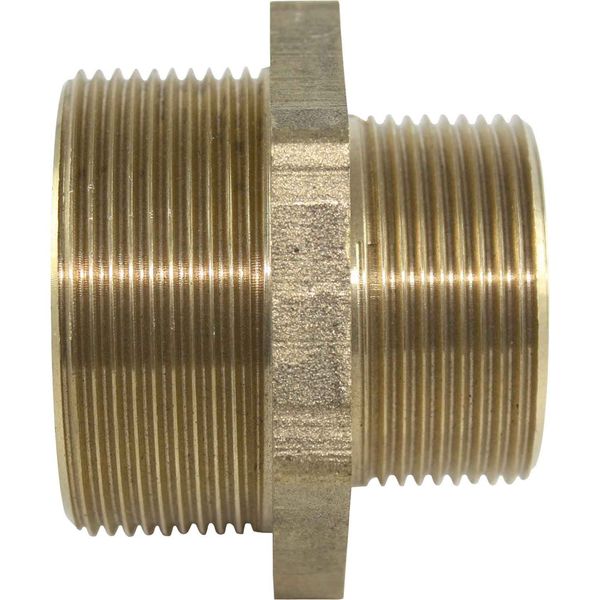 Maestrini Brass Reducing Nipple (2" BSPT Male to 1-1/2" BSPT Male)