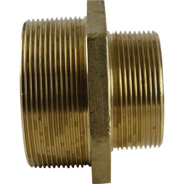 Maestrini Brass Reducing Nipple (3" BSPT Male to 2-1/2" BSPT Male)