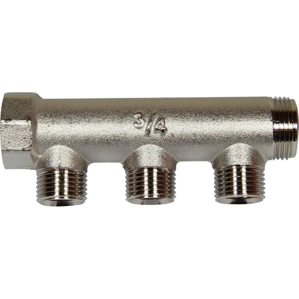 Maestrini Brass Male Pipe Manifold (3/4" BSP with 3 x 1/2" Inlets)