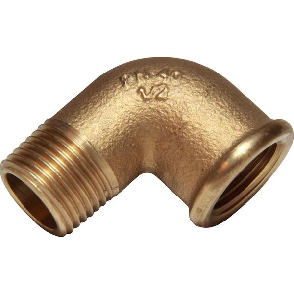 Maestrini Bronze Compact 90° Elbow (1/2" BSPT Male / BSPP Female)