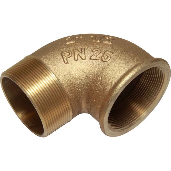 Maestrini Bronze Compact 90° Elbow (2-1/2" BSPT Male / BSPP Female)