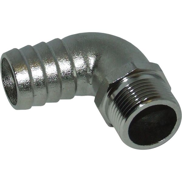 Osculati Stainless Steel 316 Hose Tail 90 Deg (3/4" BSP - 25mm Hose)