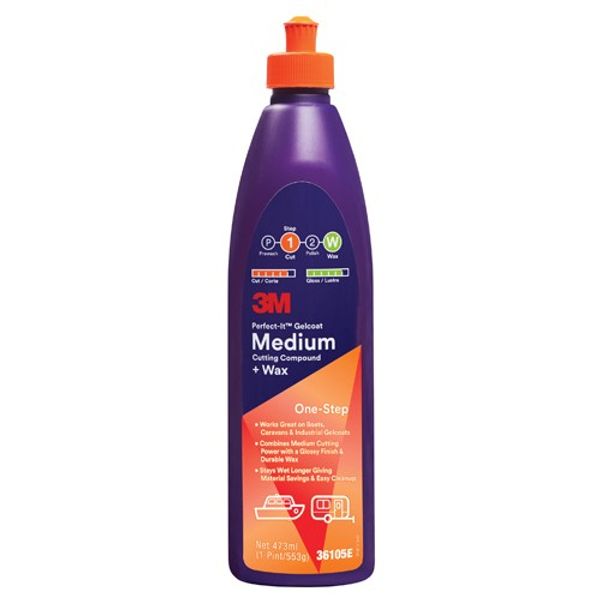 3M Perfect-It Medium Cutting Comp + Wax 473ml (Each)