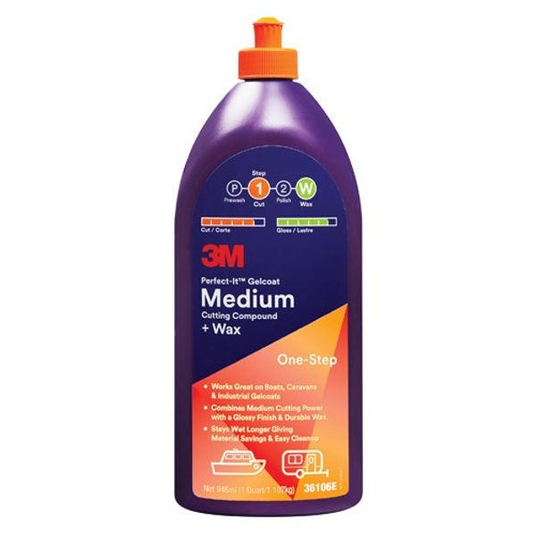 3M Perfect-It Medium Cutting Comp + Wax 946ml (Each)