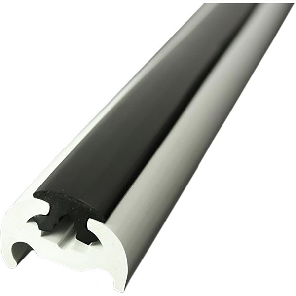 Wilks PVC 180 Fender Lipped D (27 x 16mm x 15m / White & Black)