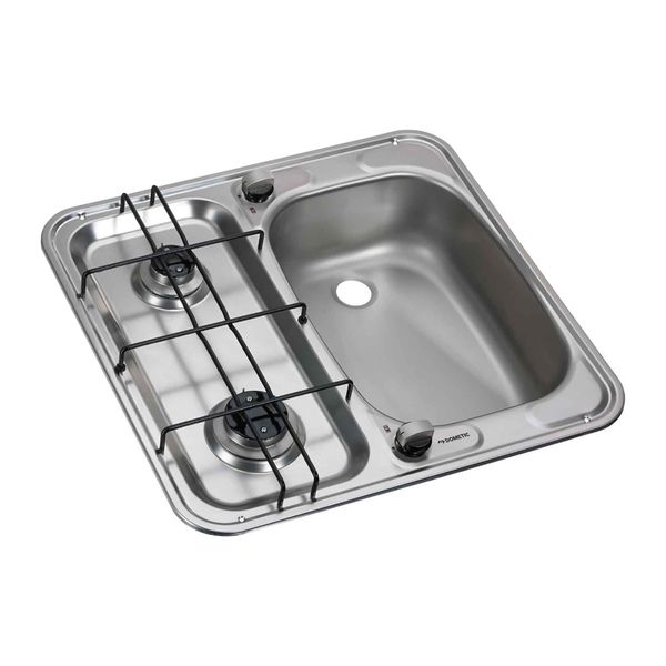 Dometic MO927R 2 Burner Hob with Right Hand Sink 490 x 120 x 460mm