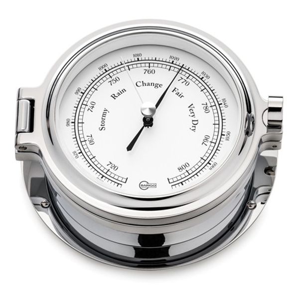 Barigo Barometer Chrome 100mm Dial (140 x 80mm)